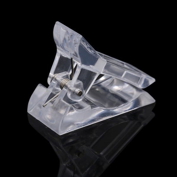 Set med 5 st Transparenta Polygel Snabbbyggande Nageltips Klämmor Fingernagel Förlängning UV LED Plast Builder
