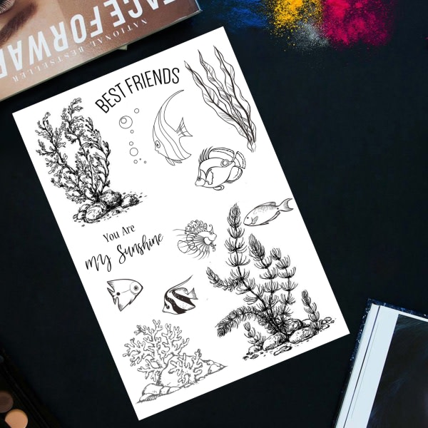 Sødt Dyr Silikon Gennemsigtigt Stempel til DIY Journaling Planner Pynt null - OS-056