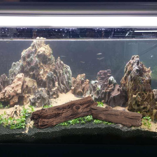 Loggtrestammepynt fisk for akvariumdekorasjon Stubbe akvarium gjemmested dekor L