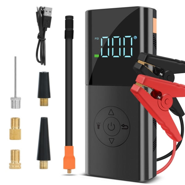 10400mAh Genopladelig Bil Luftkompressor 12V Bil Strømoplader Bank 150PSI Dæk Pumpe