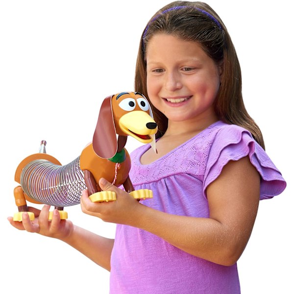 Disney Toy Story Slinky Dog Dragleksak, Gående Fjäderleksak för Pojkar och Flickor, Leksaker för Barn