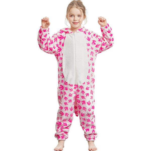 Barn Dinosaur Gutt/Jente Drakehudgenser Jumpsuit Unisex Fin Klesantrekk 3-12 År PINK 8-10 years