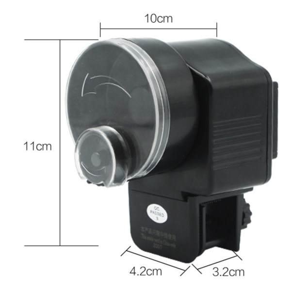 Justerbar Svart Automatisk Mater Automatisk Mater Timer med LCD Fiske Mater Svart Digital Automatisk Automatisk Mater