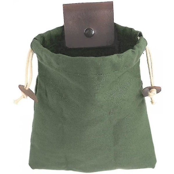 Læder og lærred Bushcraft-taske Upkey bæltetaske Kvinder og mænd Læder- og lærred Bushcraft-taske Sammenklappelig vokset lærred foderpose Lærredsbærer