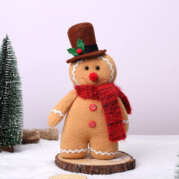 30CM Pepparkaksman Dock Plyschleksak Mjukfylld Juldocka A2 30cm