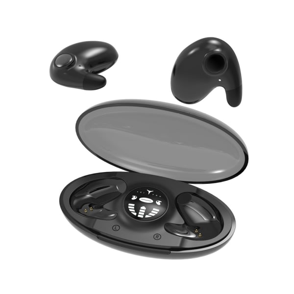 Invisible Sleep Wireless Headphone IPX5 Vattentät, 5.3 hörlurar Touch Control sort black