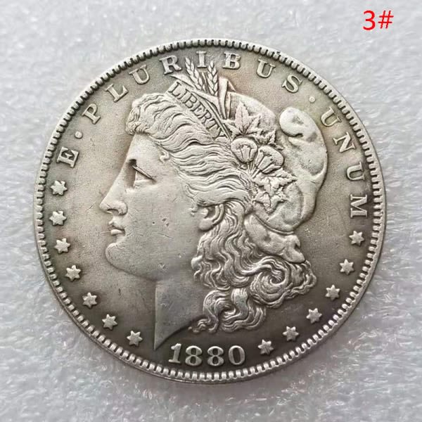 1. 1878-1887 USA Morgan sølvdollar $1 minnemynt C 3 En størrelse 3 One size