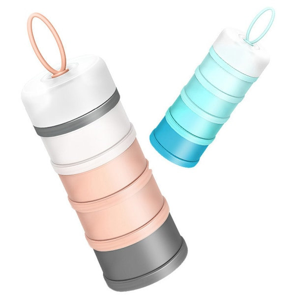 5-lags Container Style Bärbar Baby Formula Mjölkförvaring Ess Blå