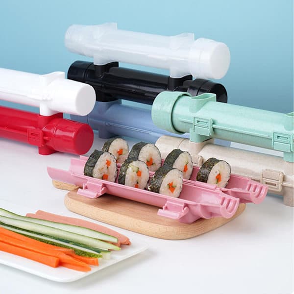 Sushi Roll Maker Set - Sushi Forming Mold - Sushezi Rice Roll Mold - Kitchen Utensil White White