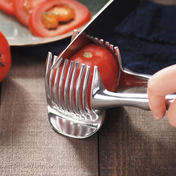 Tomatskærer Citronskærer Multifunktionsværktøj til Frugt Skærer Håndholdt Rund Frugt Tange Løgskærer Grøntsagsskærer