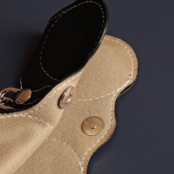 Bärbar mjukt läder Snap Case Eye Box Förvaring Lättwe Mörkbrun A4 Dark brown A4