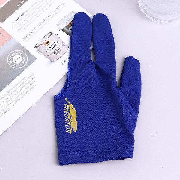 Three Fingers Full-Finger Snooker Pool Cue Biljardhandske för L Blå one size Blue one size