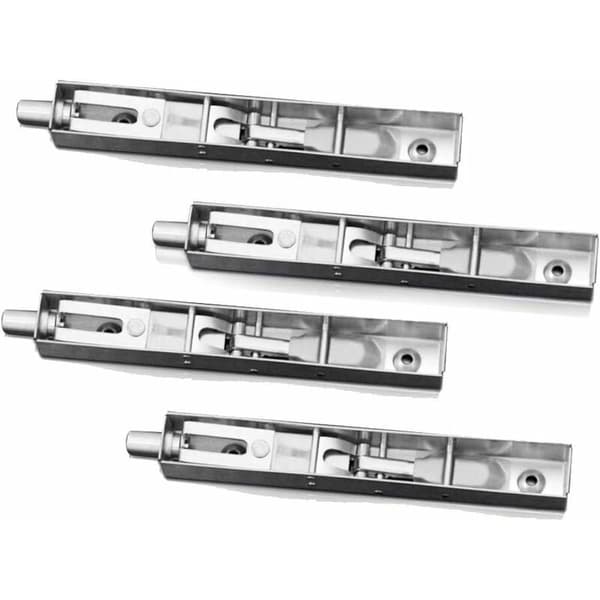 Förpackning (2 par) Dörrspanjolett Lås, Infälld Bolt Säkerhetsspak, Rostfritt Stål Spanjolett - (15cm Längd)