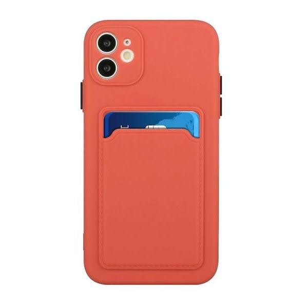 Uusi iPhone 12 Mini -korttipaikalla varustettu iskunkestävä Tpu-kotelo (luumunpunainen)