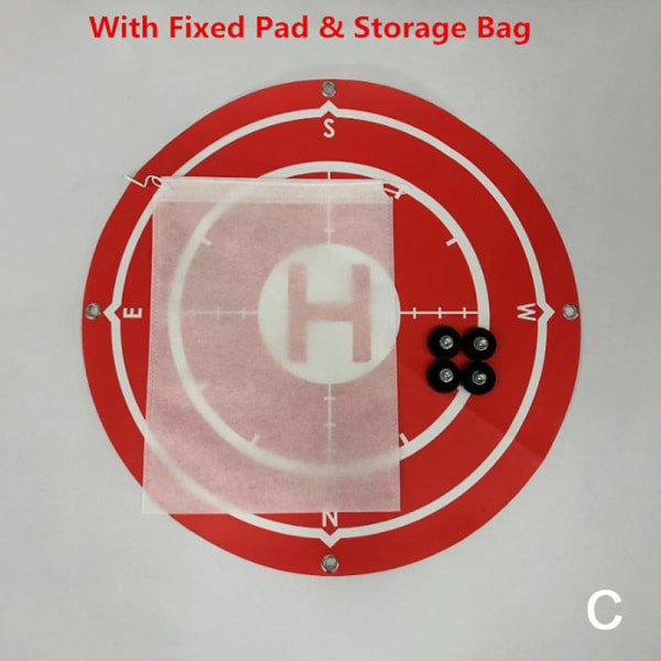60CM Drone Landing Pad Vikbar Drone Portable Drone Landin Blå F Blue F