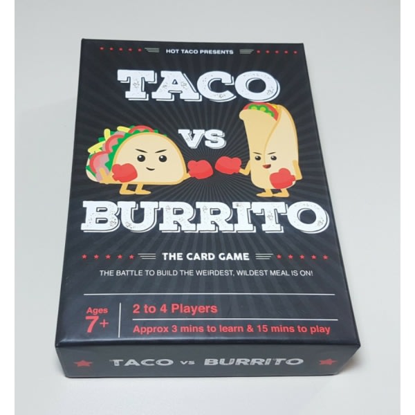 Taco vs Burrito strategisk familievenligt kortspil