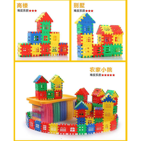 50 st/lot Baby gör-det-själv Stadshus Byggklossar Modell Figur Konstruktion Tegelstenar Kreativa pedagogiska leksaker för barn Barn Presenter