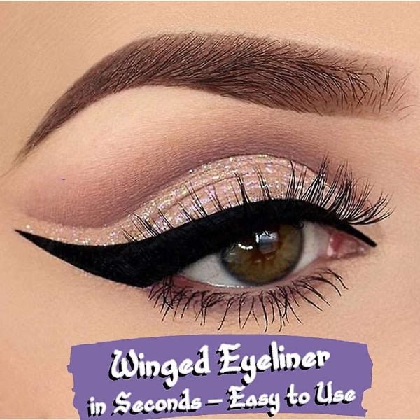 4 värillistä siivekkäitä eyeliner-leimaa, vedenkestävä eyeliner-leimaustyökalu Wingliner, sininen violetti musta ruskea