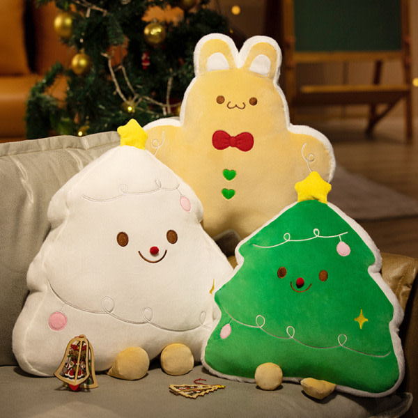 Kawaii pepparkaksgubbe plyschdocka julgran kudde för jul A5 one size A5 one size