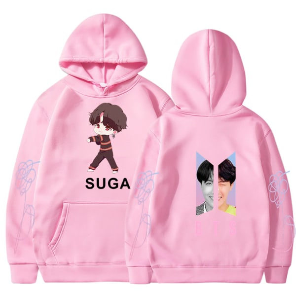 BTS Hoodie Sweatshirts Långärmad tröja, Medlem SUGA
