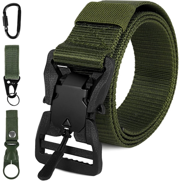 Herre Tactical Belte, Militær Stil Rask Utgivelse Nylon Belte, Heavy Duty Arbeidsbelter, Herre Tactical Belte Gave med Haken, Nylon Riggers Belter for Menn Nylon buckle-A 4PCS