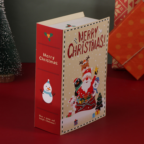 5. bokform julgodis presentförpackning julklappsförpackning