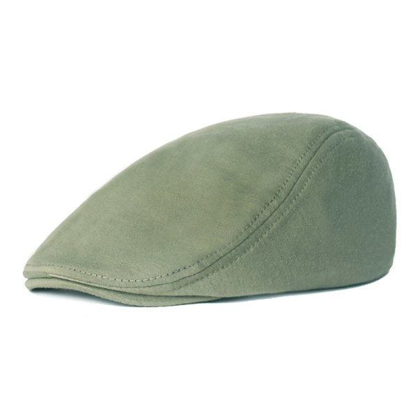 1 st bomullskepsar herr dam mössa mjuk casual basker solid unisex re ljusgrön one size Light green one size