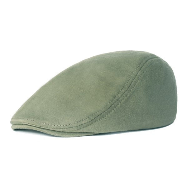 1 stk. Bomulds kasket herre dame hue blød casual basker solid unisex re lysegrøn one size Light green one size