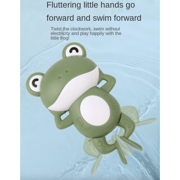 Simgroda Grøn badelegetøj Wind Up Frog til badetid