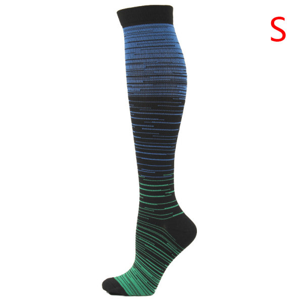 Strumpa Gradient Kompression Blandad Färg Tryck Mid-tubeSpor A5 ONESIZE A5 ONESIZE
