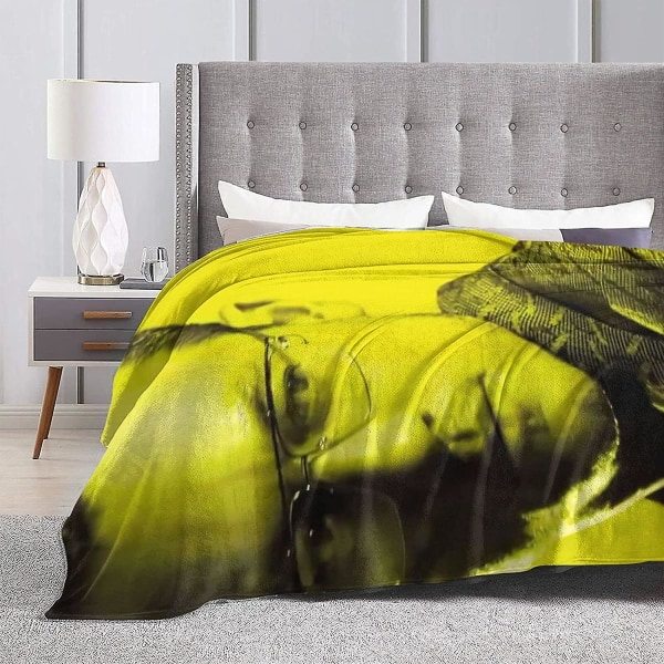 Luke Evans Blød og behagelig varm fleeceplaid til sofa, kontor, seng, bilcamping, hyggelig blød plys plaid, strandplaid - d95 50x40in 125x100cm
