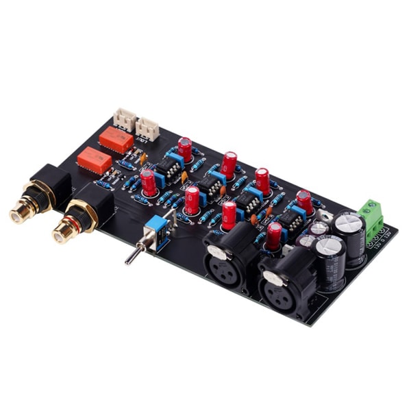 JRC5532 OP Balanserad obalanserad ingång till balanserad utgångskort AMP Stereo Preamp-kort Full Tenning Process
