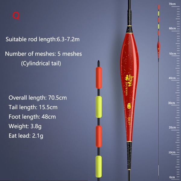 Fiskeflåte Blyfri Vertikal Float QQ Q