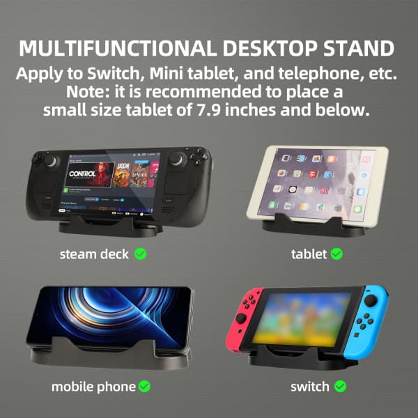Displayförvaringsställ för Steam Deck Mobiltelefon Stativ Bas Värdfäste