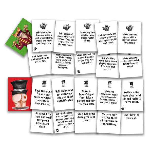 CoolCats & AssHats kortspil partyspil kortspil-Clue firkantet æske brætspil