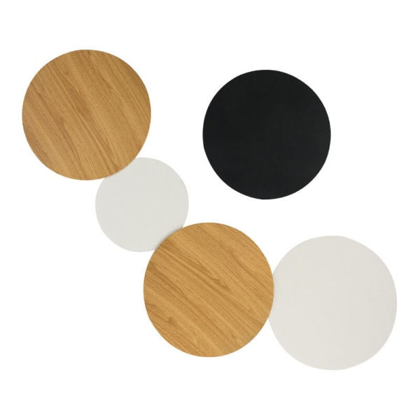 Rund LED-vägglampa modern touch switch vardagsrum sovrum dec