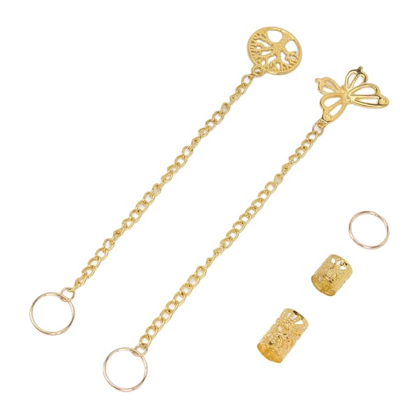 Guld Hule Dreadlock Manchetter Ringe til Hårfletninger, DIY Tilbehør, Unisex 0.1