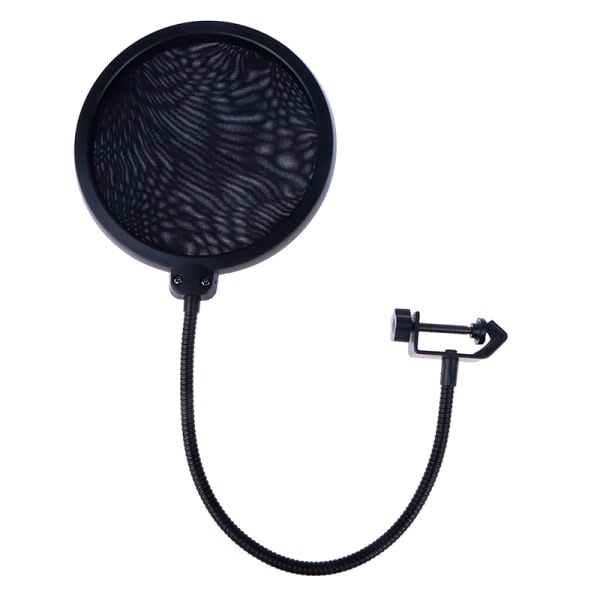 1:a Mikrofon Pop Filter Spray Wind Mesh för Mic Filter Access Svart