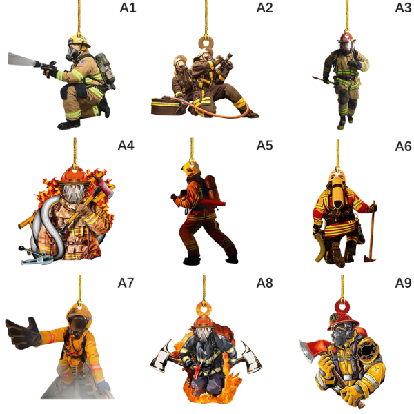 Brandmand Bil Hængende Brandmand Ornament Bil Backspejl A4 onesize A4 onesize