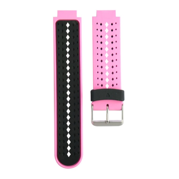 Tvåfärgat silikonarmband för Garmin Forerunner 220 230 235 630 620 735 Black&Pink