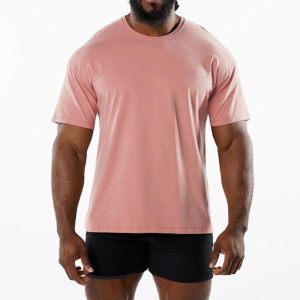 Andningsbar sport-t-shirt för män - Nordisk minimalism - Träningsväsentlighet Pink XXL