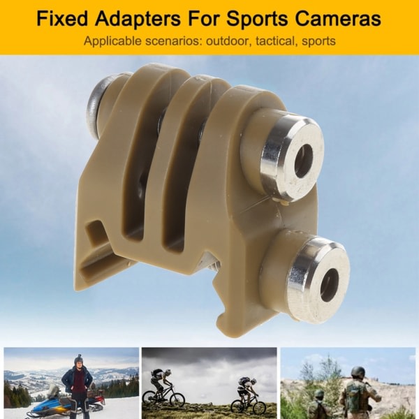 Uppgraderad Actionkamera-skena Fäste Snabbadapter för Picatinny Airsoft Gevär Fäste Adapter för Utomhusutrustning Hållbar Lera Färg