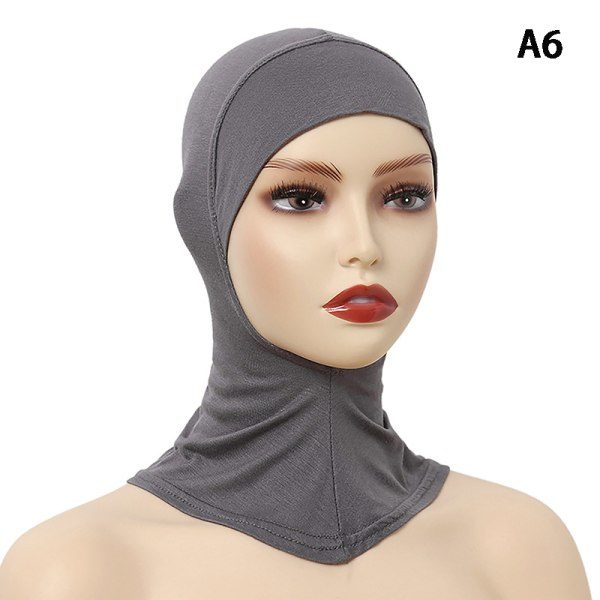 Enfärgad undersjal Hijab- mössa Justerbar Stretchy Turban Ful A6 ONESIZE A6 ONESIZE