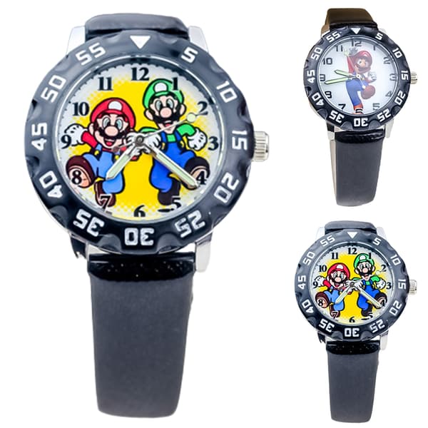 3D Mario Analog Klokke Quartz Armbånd for Barn Gutter Jenter A