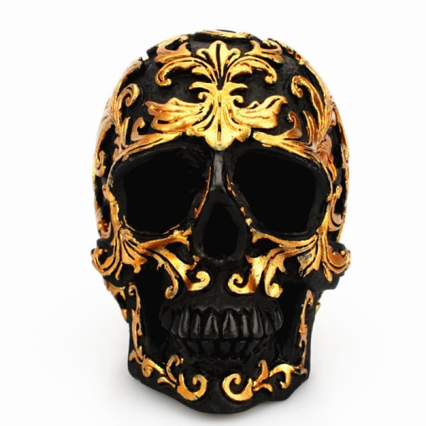 Skull Sculpture Ornament (1 st, guld)