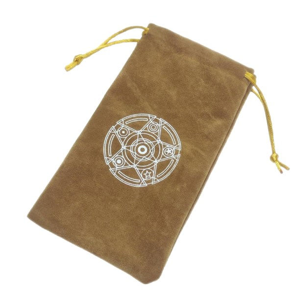 Fløyelspose for Tarotkort Oppbevaring Smykkepose Flanellpose Brettspillkort Mini Trekksnorpakke Spill Tarot Oppbevaringspose null - 2