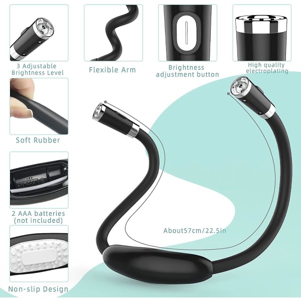 Led reading lamp, neck lamp Handsfree Flexible around the neck Batte