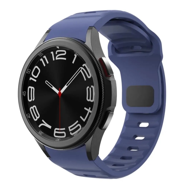 Silikone rem til Samsung Galaxy Watch 6 Classic 47mm 43mm/4 classic 46mm 42mm Armbånd Galaxy Watch 5/5pro 45mm/4/6 40mm 44mm Midnight blue Midnight blue watch 6 classic 47mm