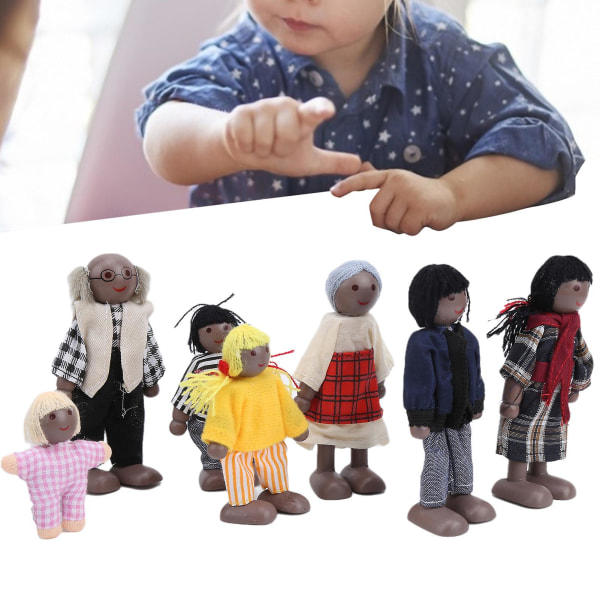 Perhe Nukkehahmot Pitkät Miniatyyri Ihmiset Setti (D)