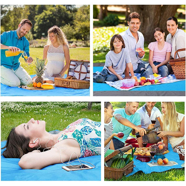 Strandfilt Picknickfilt 200 x 200 cm, Ultralätt Kompakt